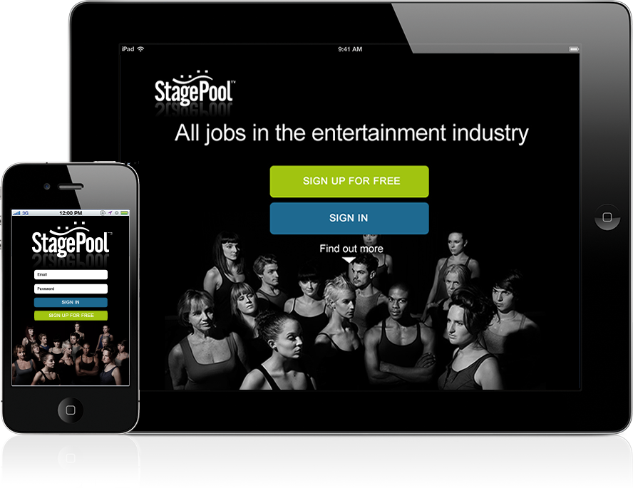 StagePool job app for Android, iPhone and iPad